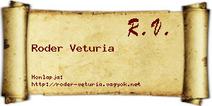 Roder Veturia névjegykártya